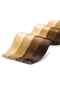 Farbe 2 - 10 glatte Double Drawn Tape Extensions 60 cm