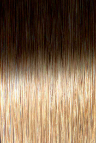 Ombré Farbe 6A auf 615 - 10 glatte Double Drawn Tape Extensions 50 cm